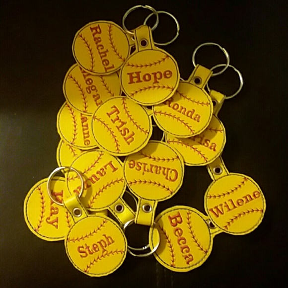 Softball keychain